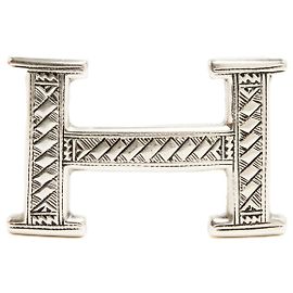 Hermès Fivela Cinto Touareg Prata 32mm Constance H