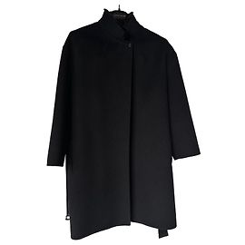 Cappotto Giorgio Armani nero in lana e cashmere