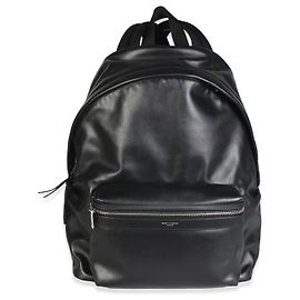 Autre Marque Saint Laurent City Rucksack aus schwarzem mattem Leder