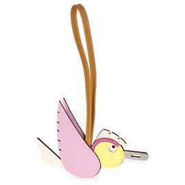 Hermès Mauve Sylvestre Nata Jaune Sesame Struzzo Epsom Swift Birdy Charm