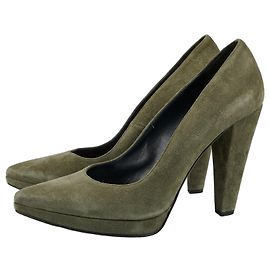 Escarpins Balmain en daim vert kaki