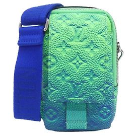 Bolsa de Ombro Louis Vuitton Taurillon Illusion Double Phone Pouch
