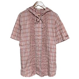 Autre Marque PINK HOUSE Check Frill Short Sleeve Shirt