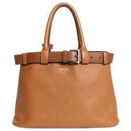 Prada Mala tote com fivela Caramel