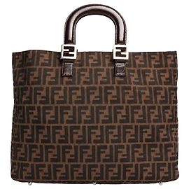Fendi Vintage Zucca Canvas Tote Bag Braun