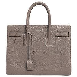 Autre Marque Borsa Small Sac de Jour in pelle grana grossa grigia