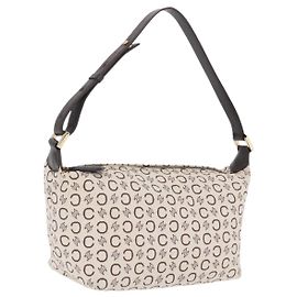 Céline CELINE C Macadam Shoulder Bag Canvas Brown Gold Tone