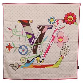 LOUIS VUITTON LVxTM Superflat Scarf Silk Multicolor M96097 LV