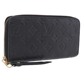 LOUIS VUITTON Monogram Empreinte Zippy Long Wallet Black M61864 LV