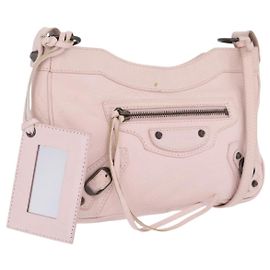 Balenciaga The Hip Shoulder Bag Leather Pink 242803