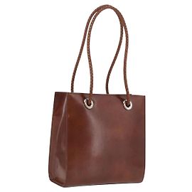 Cartier PANTHERE Bolso Tote Piel charol Marrón Plata