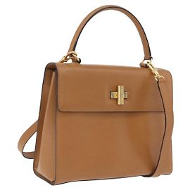 Céline CELINE Bolso de mano de piel 2way Beige Gold