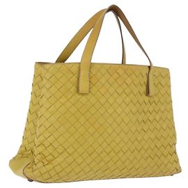 Bottega Veneta INTRECCIATO Hand Bag Leather Yellow