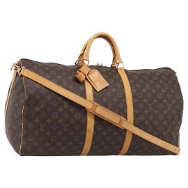 LOUIS VUITTON Monogram Keepall Bandouliere 60 Boston Bag M41412 LV