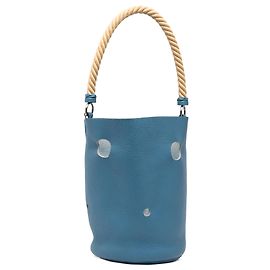 Hermès Blue Clemence Mangeoire Bucket PM