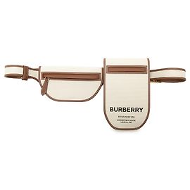 Borsetta cintura Burberry Olympia 3 in 1 in tela logo marrone
