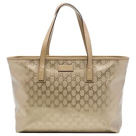 Gucci Gold Medium GG Imprime Tote