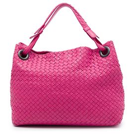 Bottega Veneta Borsa Tote Garda Medium in Nappa Intrecciato Rosa