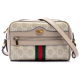 Gucci Mini Sac Bandoulière Ophidia Web GG Supreme Beige