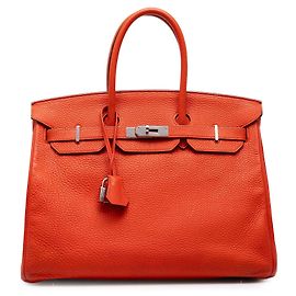 Hermès Orange Togo Birkin Retourne 35