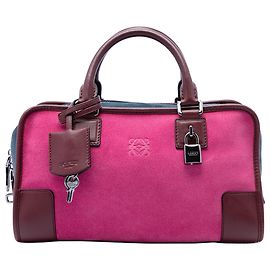 LOEWE Amazona 28 de ante tricolor rosa
