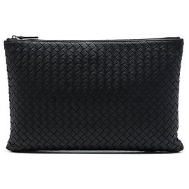 Bottega Veneta Clutch aus schwarzem Nappa Intrecciato
