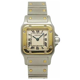 Cartier Santos Galbee SM W20012C4 Zweifarbige Damenuhr