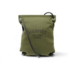 Hermès NOVO SAC A MAIN HERMES MALINE BOLSA DE OMBRO OU TIRACOLO LONA KAKI