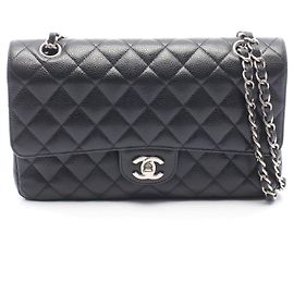 Chanel Matelasse Caviar Skin Double Flap Schultertasche