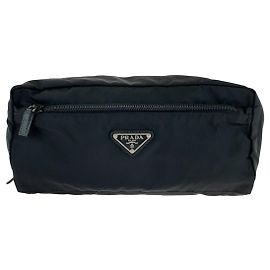 Pochette Prada en cuir Saffiano et Tessuto