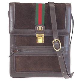 Borsa a tracolla Gucci Sherry Line in pelle scamosciata