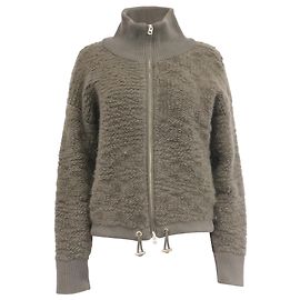 Autre Marque Varley Zip-Up Sweater aus Wolle in Olive