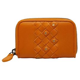 Bottega Veneta Intrecciato Rundes Münzbeutel mit Reißverschluss