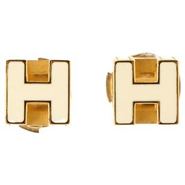 Hermès Boucles d'oreilles Hermes Cage d'H H Cube