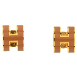 Hermès Boucles d'oreilles Hermes Mini Pop H en New Gold