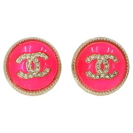 Brincos redondos Chanel Coco Mark