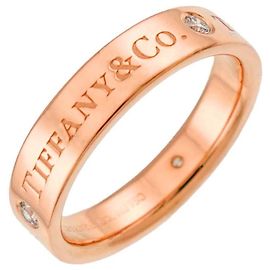 Autre Marque Tiffany & Co. flacher Ring aus 18K Roségold mit 3 Diamanten