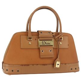 Christian Dior Street Chic Leder Handtasche Braun