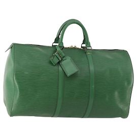 Louis Vuitton Epi Keepall 50 Mala de Viagem Verde