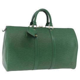 Louis Vuitton Epi Keepall 45 Bolsa Boston Verde