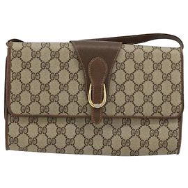 Borsa a tracolla Gucci GG Supreme PVC Beige Oro