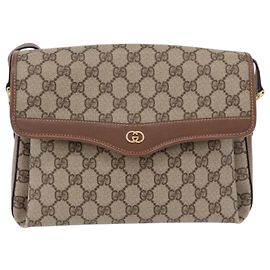 Sac à bandoulière Gucci GG Supreme PVC Beige Or
