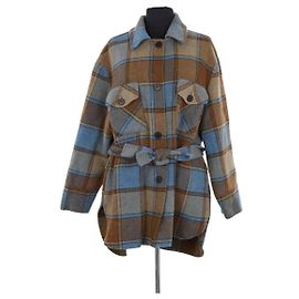 Cappotto Sandro in lana multicolore