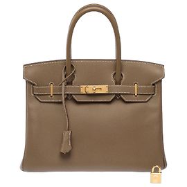 Hermès Borsa HERMES Birkin 30 in Pelle Étoupe - 104052