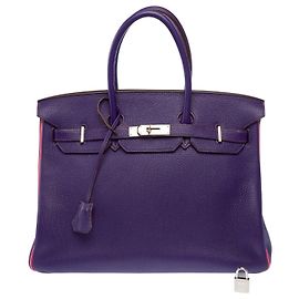 Hermès Bolso HERMES Birkin 35 en Cuero Violet - 104062