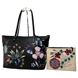 Borsa Tote in pelle ricamata floreale Vintage Etro c. 2017–2019 Multicolore