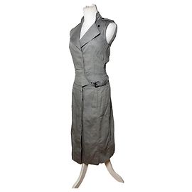Vestido Midi de Algodão Givenchy Vintage Cinza Era Riccardo Tisci M