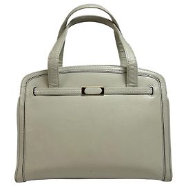 Bolso estructurado Vintage Chloé con asa superior, finales de los 90, gris claro