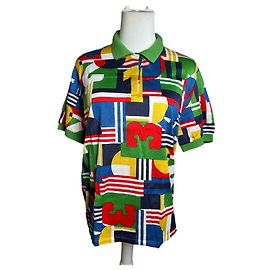 Polo Vintage Dior Monsieur Sport c. final dos anos 1980 Multicolour L