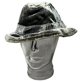 Cappello Bucket Vintage Salvatore Ferragamo in misto seta Grigio Taglia 58